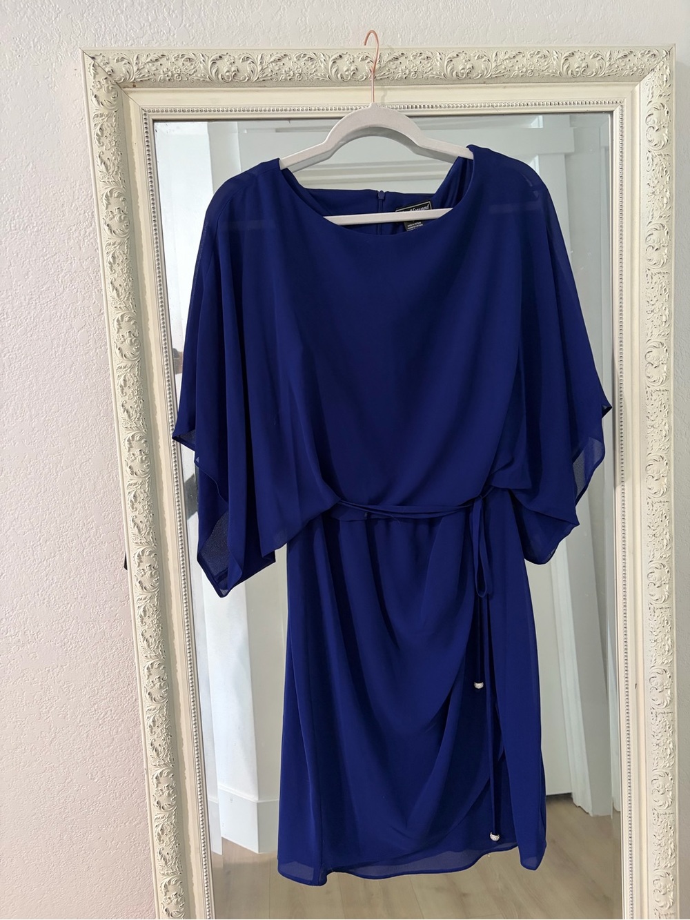 Jessica Howard Cobalt Blue Draped Midi Dress